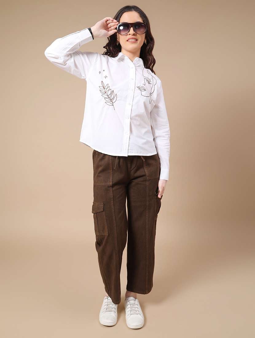 brown cotton cargos - 22300011 -  Standard Image - 5