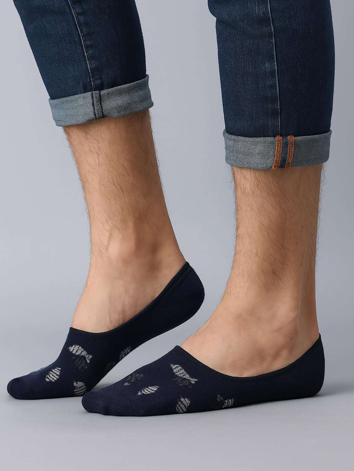 men printed no show socks - 22300053 -  Standard Image - 3