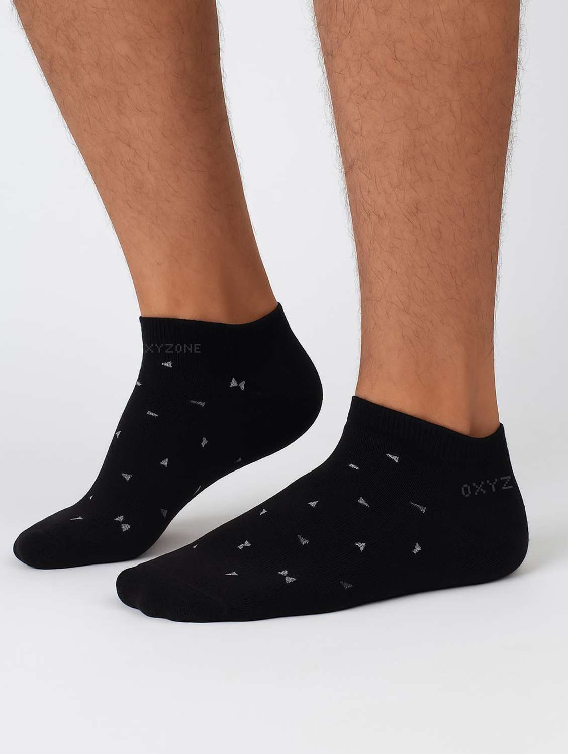 men pack of 3 printed ankle length socks - 22300064 -  Standard Image - 3