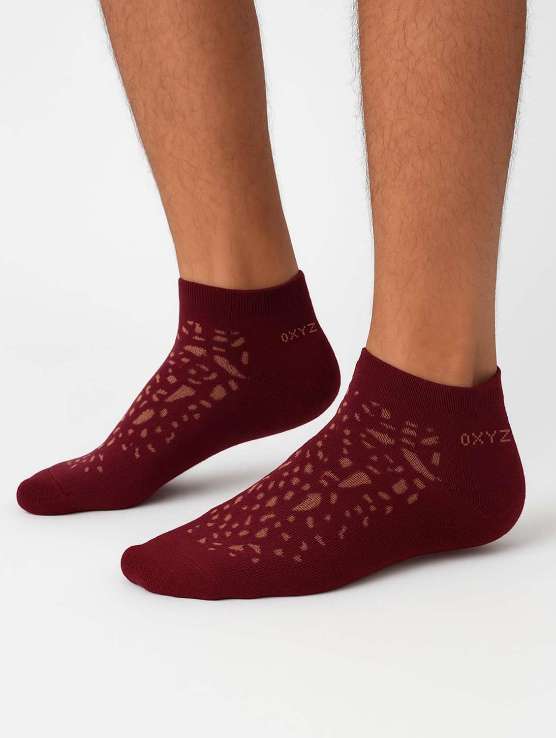 men pack of 3 printed ankle length socks - 22300065 -  Standard Image - 3