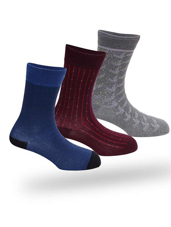 men pack of 3 printed above ankle length socks