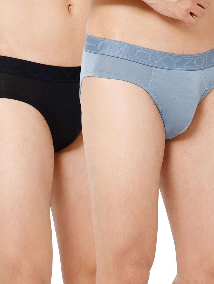 men pack of 2 solid low rise hipster brief