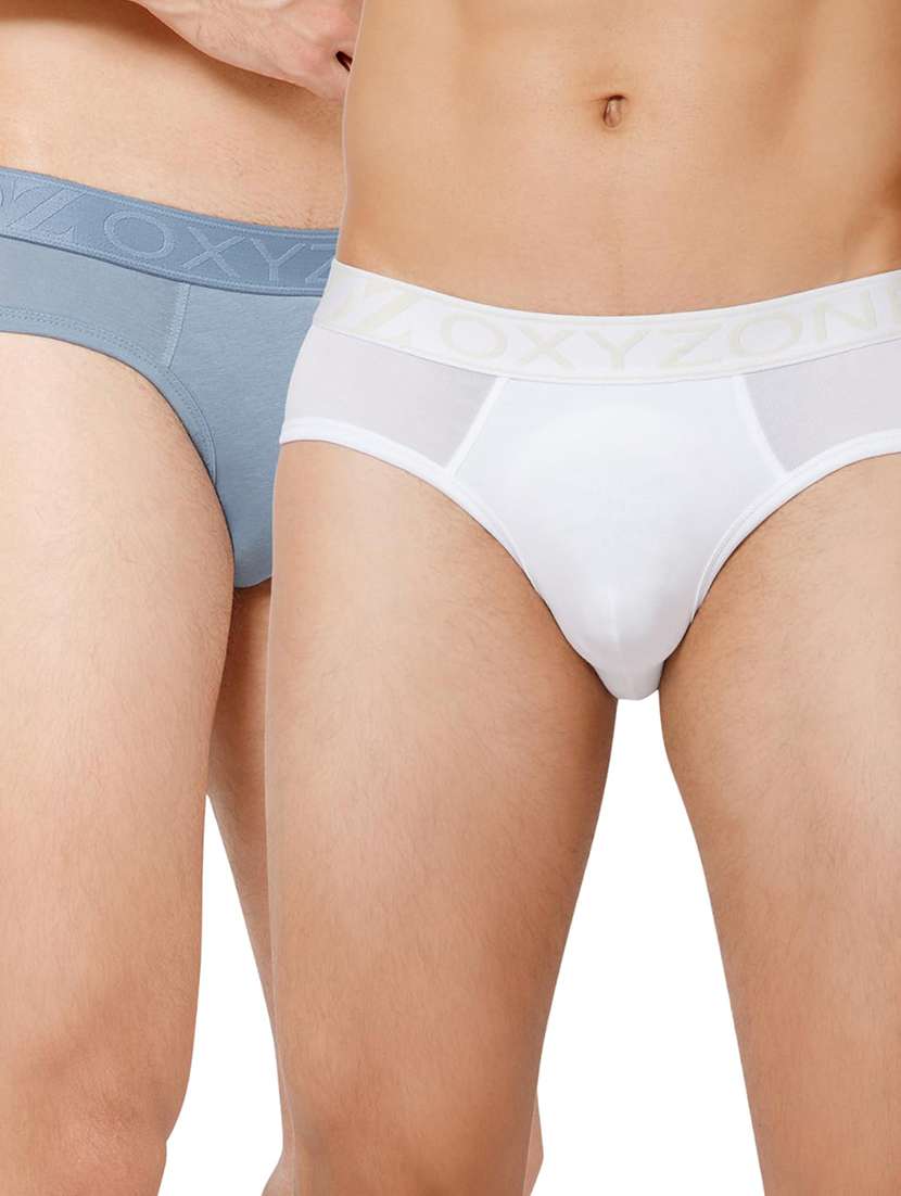 men pack of 2 solid low rise hipster brief
