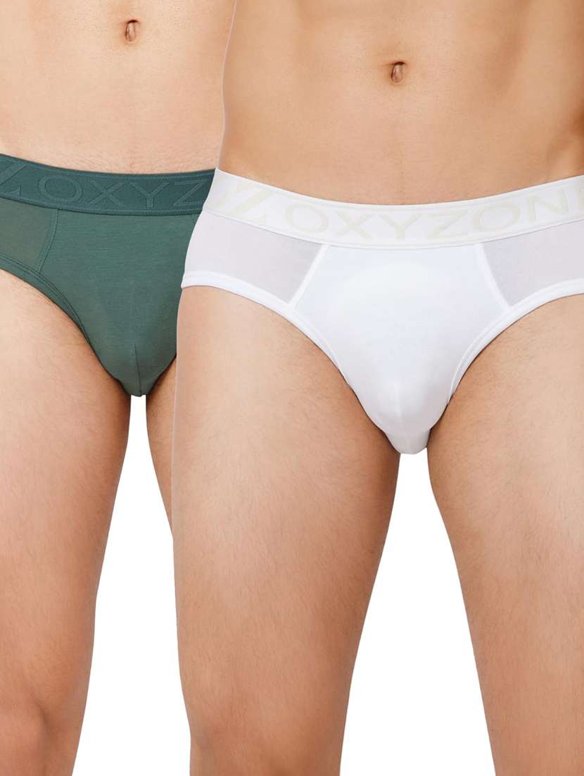 men pack of 2 solid low rise hipster brief