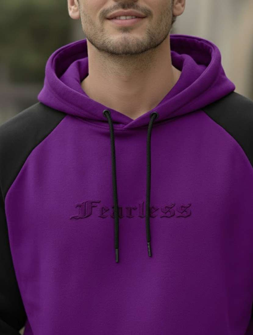 men color block raglan sleeve oversized sweatshirt - 22300104 -  Standard Image - 3