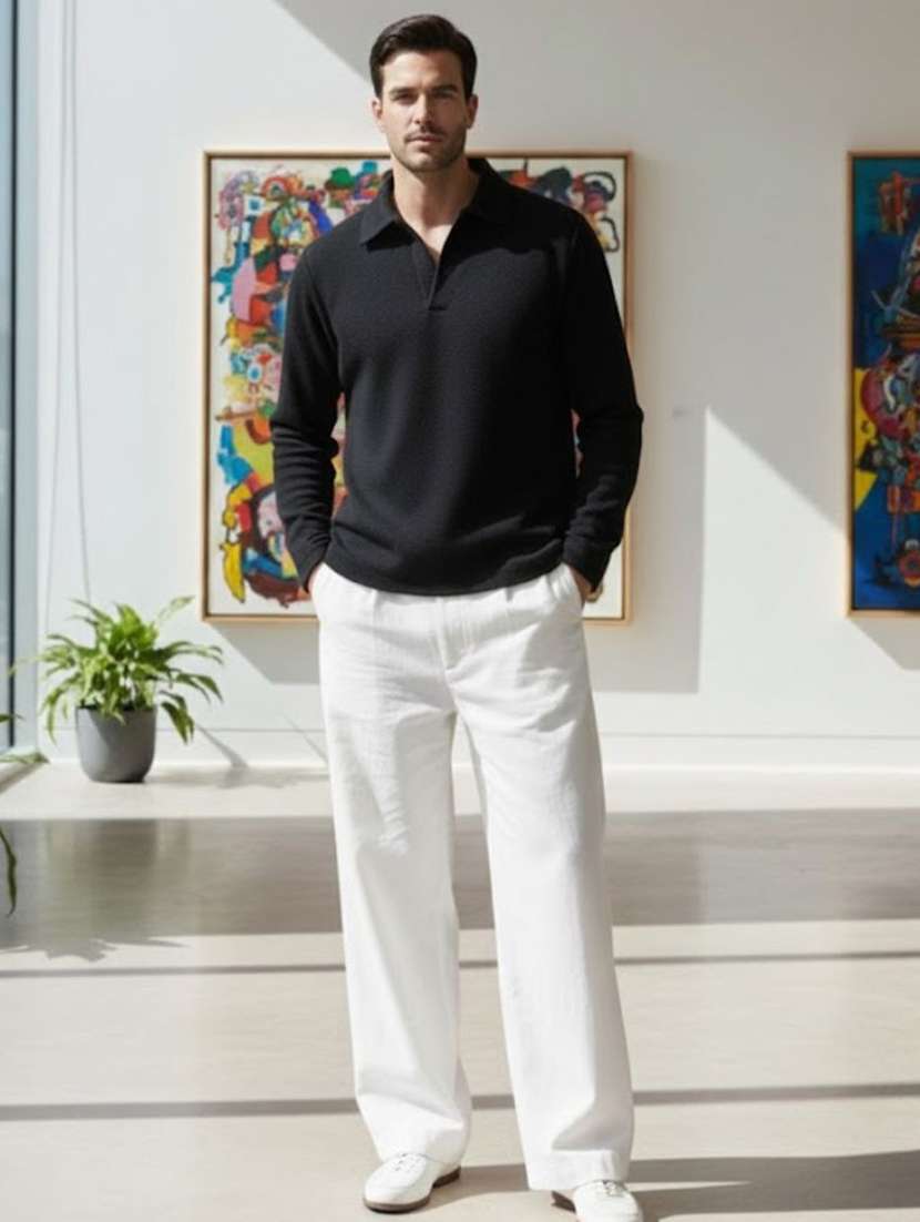 men solid long sleeve regular fit sweatshirt - 22300111 -  Standard Image - 3