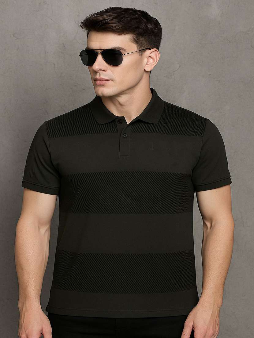 men printed short sleeve polo t-shirt