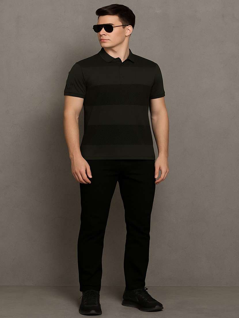 men printed short sleeve polo t-shirt - 22300134 -  Standard Image - 3