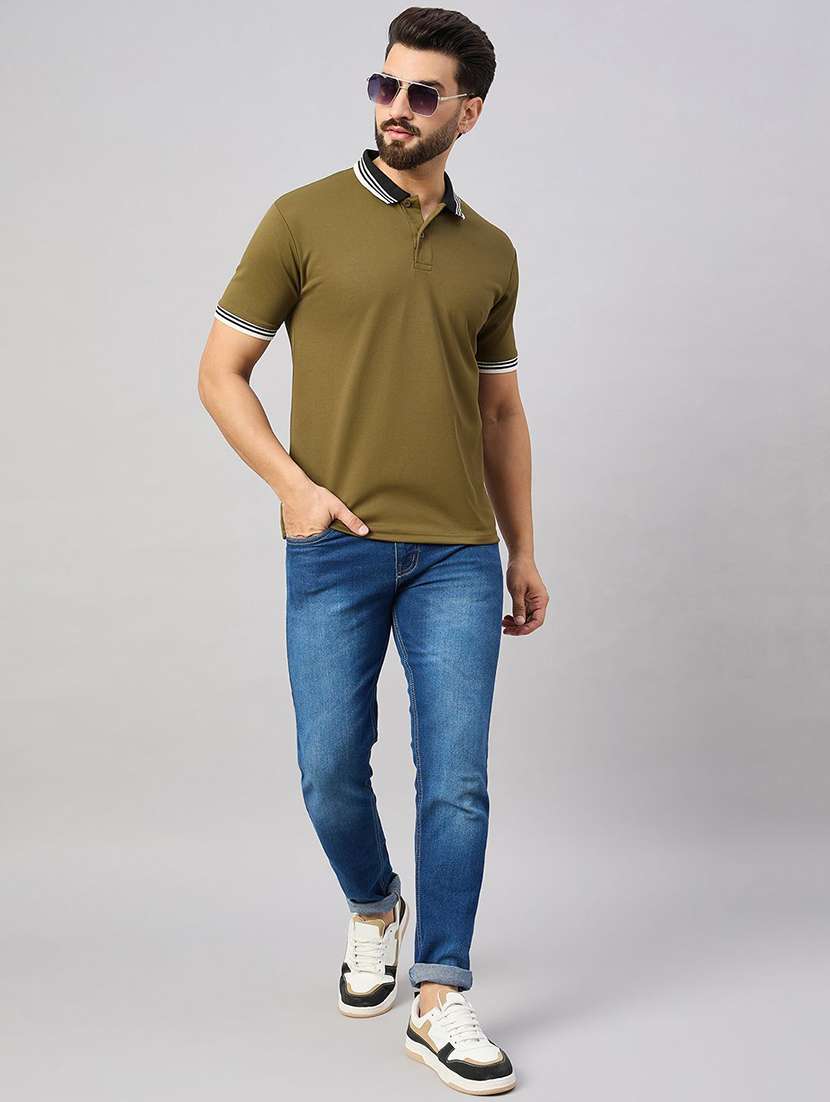 men solid short sleeve polo t-shirt - 22300179 -  Standard Image - 3