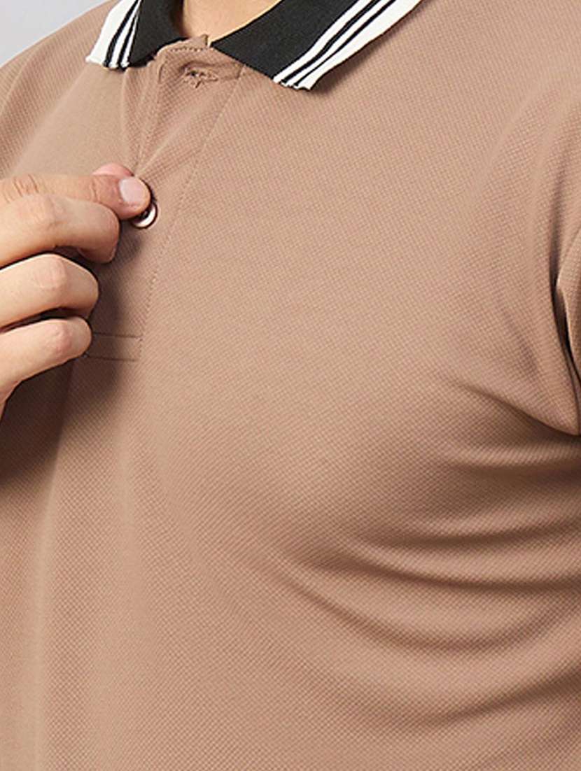 men solid short sleeve polo t-shirt - 22300196 -  Standard Image - 3