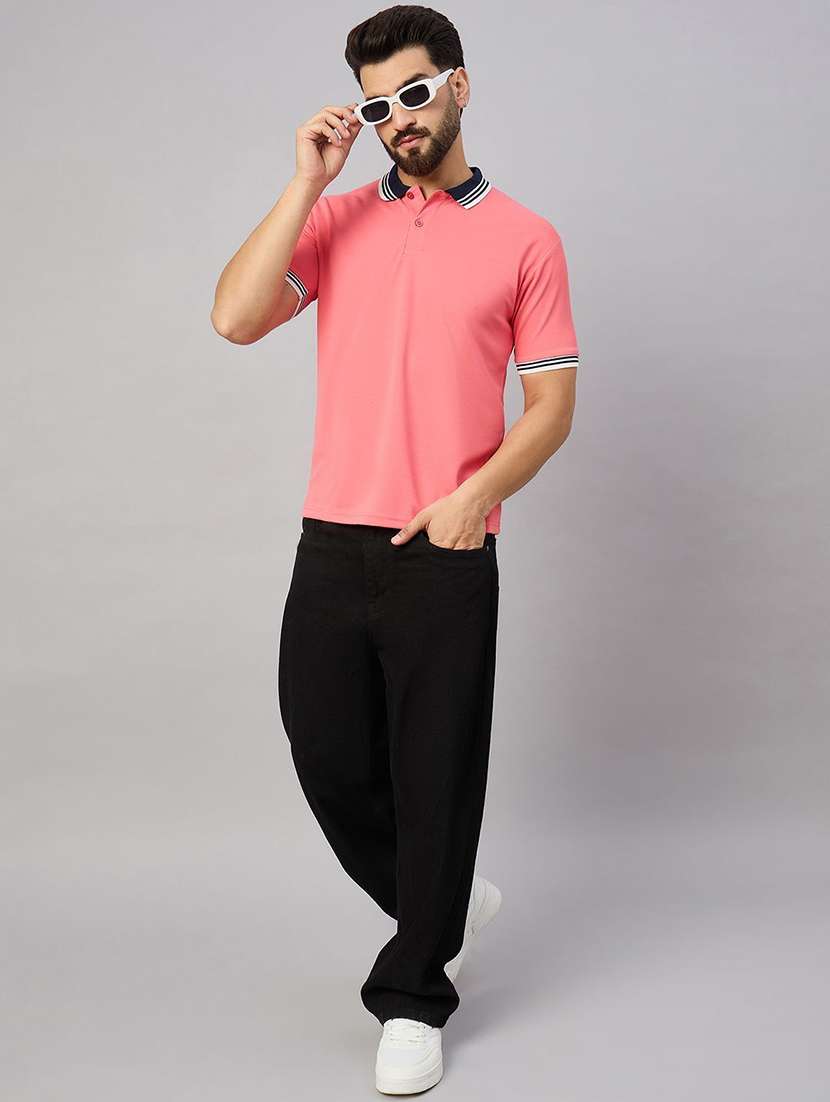 men solid short sleeve polo t-shirt - 22300211 -  Standard Image - 3