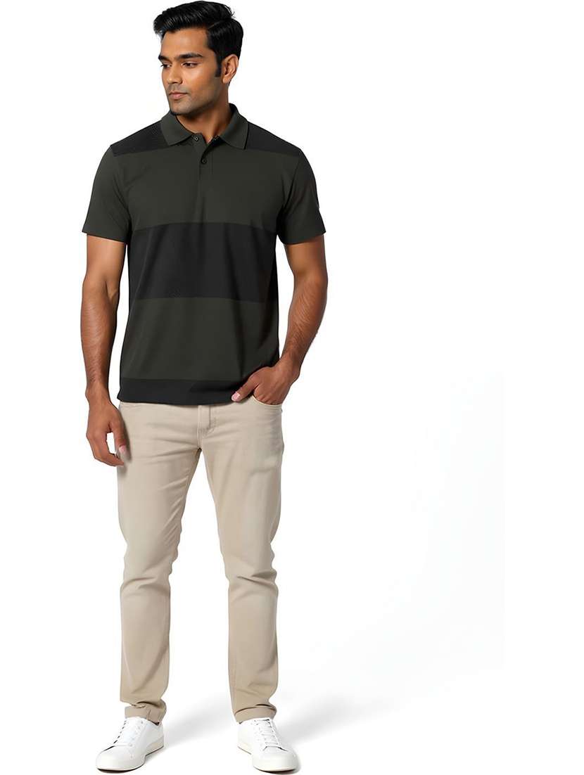 men printed short sleeve polo t-shirt - 22300223 -  Standard Image - 3
