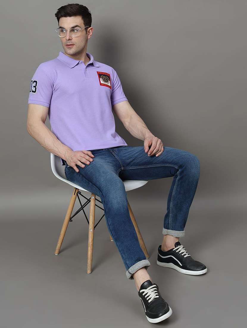 men typographic short sleeve polo t-shirt - 22300239 -  Standard Image - 3