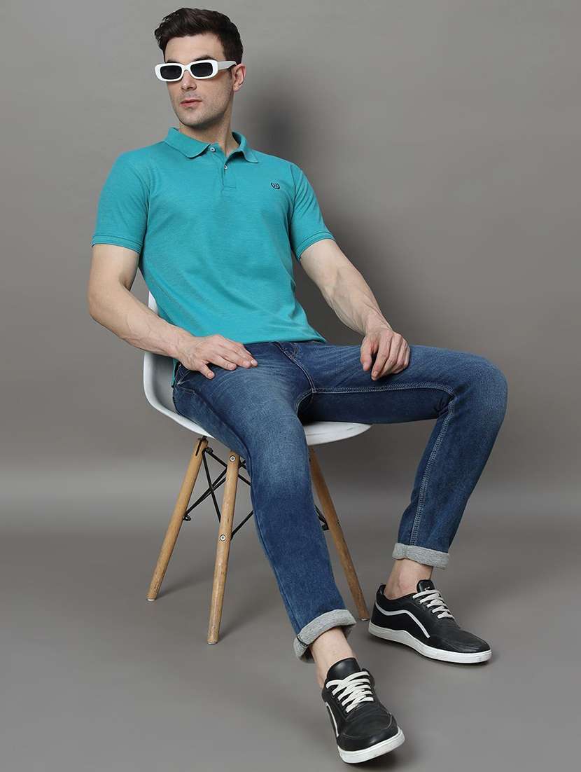 men solid short sleeve polo t-shirt - 22300241 -  Standard Image - 3