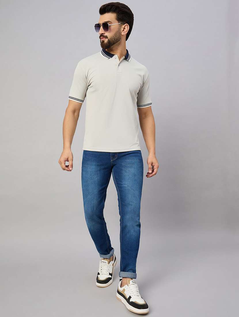 men solid short sleeve polo t-shirt - 22300261 -  Standard Image - 3