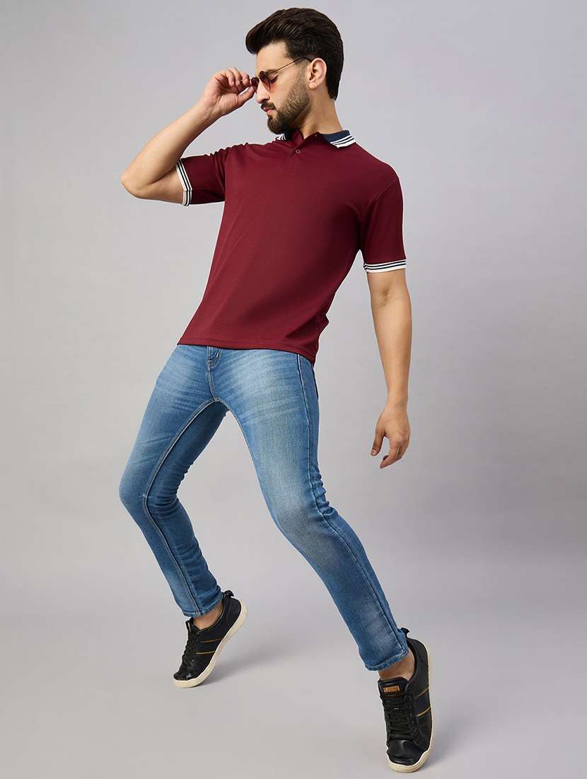 men solid short sleeve polo t-shirt - 22300283 -  Standard Image - 3