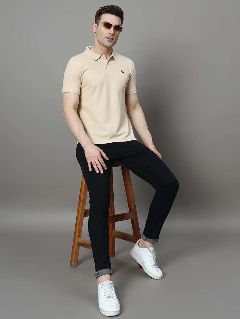 men solid short sleeve polo t-shirt - 22300294 -  Standard Image - 3