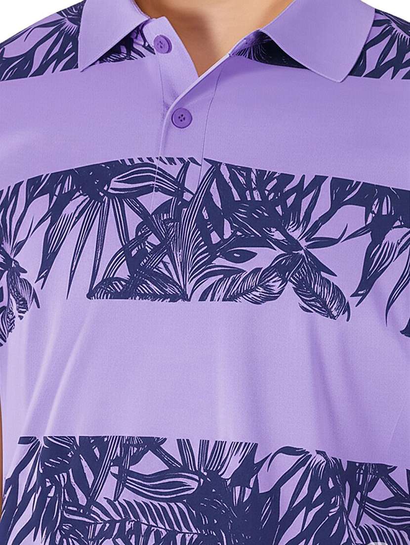 men printed short sleeve polo t-shirt - 22300298 -  Standard Image - 3
