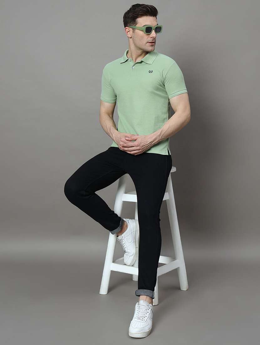 men solid short sleeve polo t-shirt - 22300308 -  Standard Image - 3