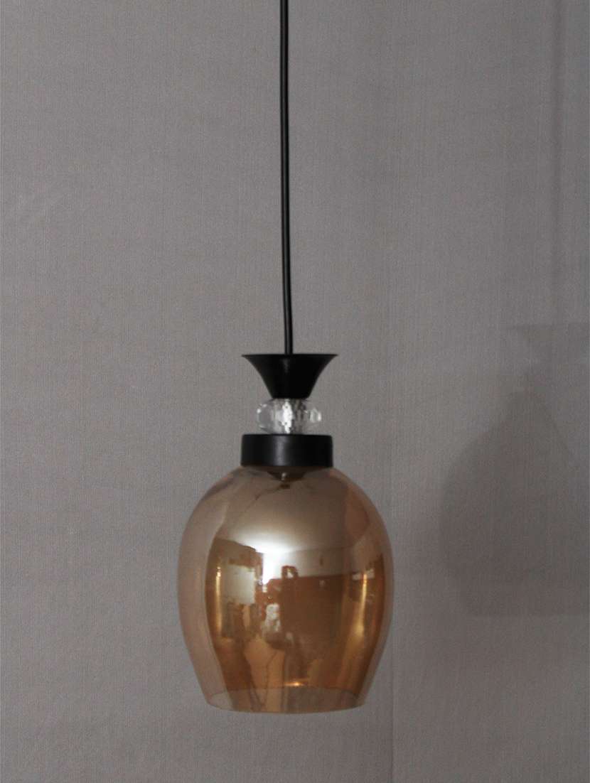 modern amber glass black pendant hanging - 22300319 -  Standard Image - 3