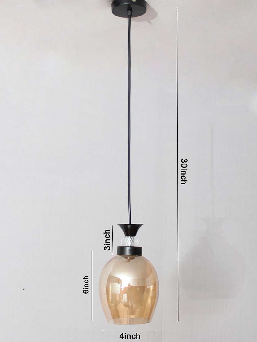modern amber glass black pendant hanging - 22300319 -  Standard Image - 5