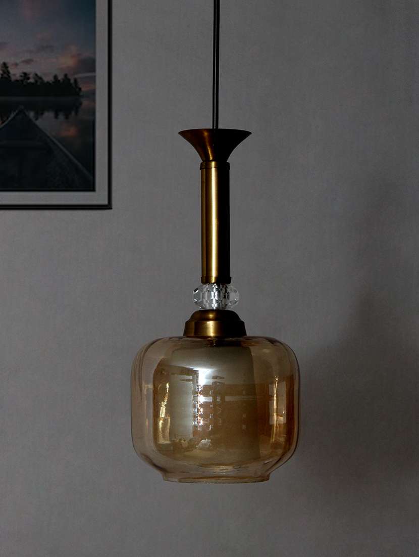 soft amber glass hanging lamp - 22300321 -  Standard Image - 3