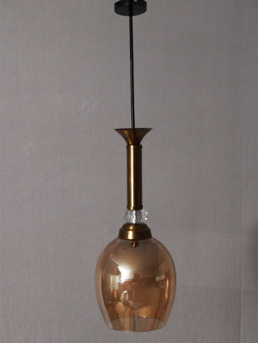 modern plain amber glass hanging light - 22300324 -  Standard Image - 3