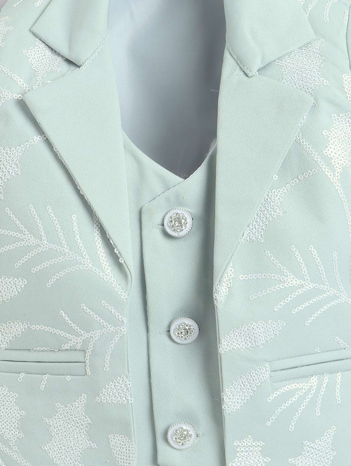 boys embellished blazer and trouser with shirt set - 22300331 -  Standard Image - 5