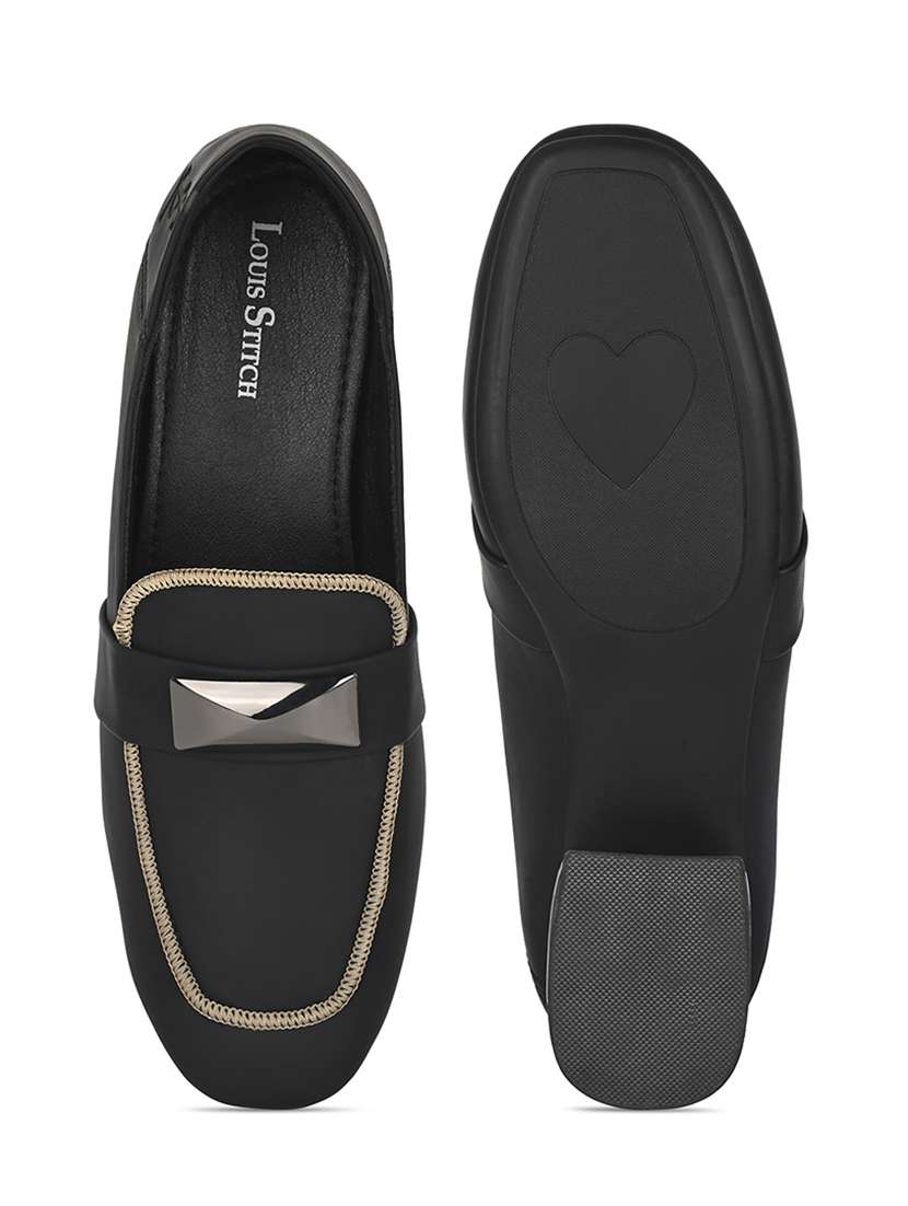 women black slip on moccasin - 22300394 -  Standard Image - 5