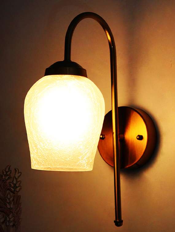 vintage crackle glass wall sconce