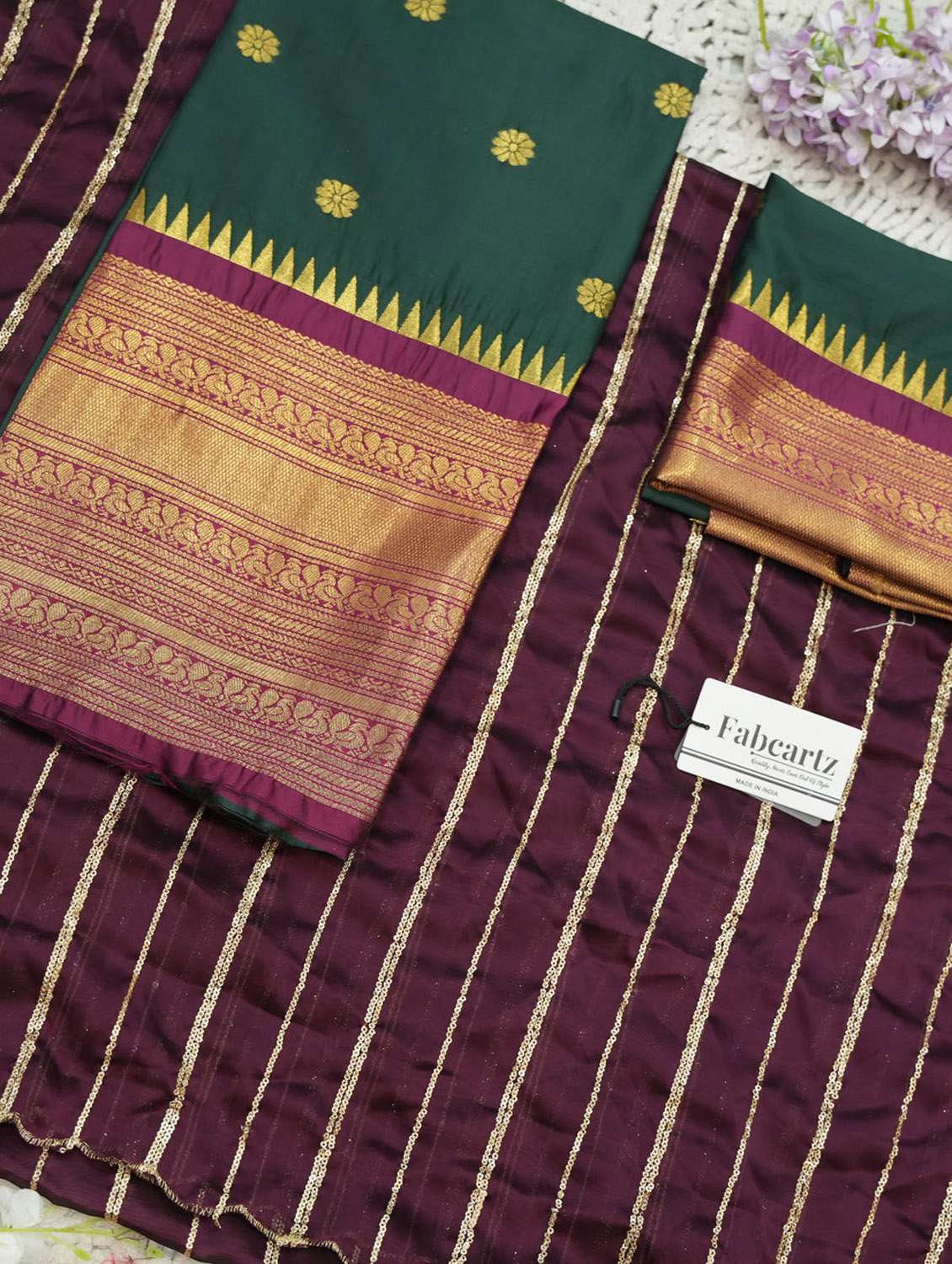 women self design south indian style unstitched lehenga choli set - 22300480 -  Standard Image - 3