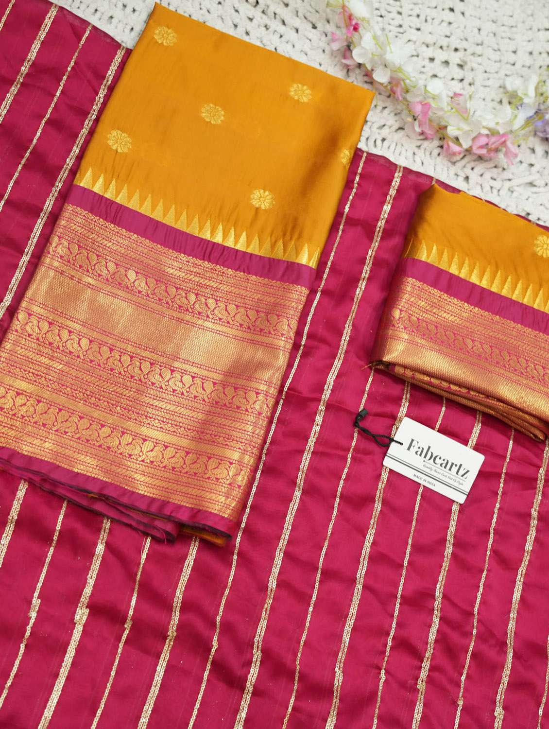 women self design south indian style unstitched lehenga choli set - 22300483 -  Standard Image - 3