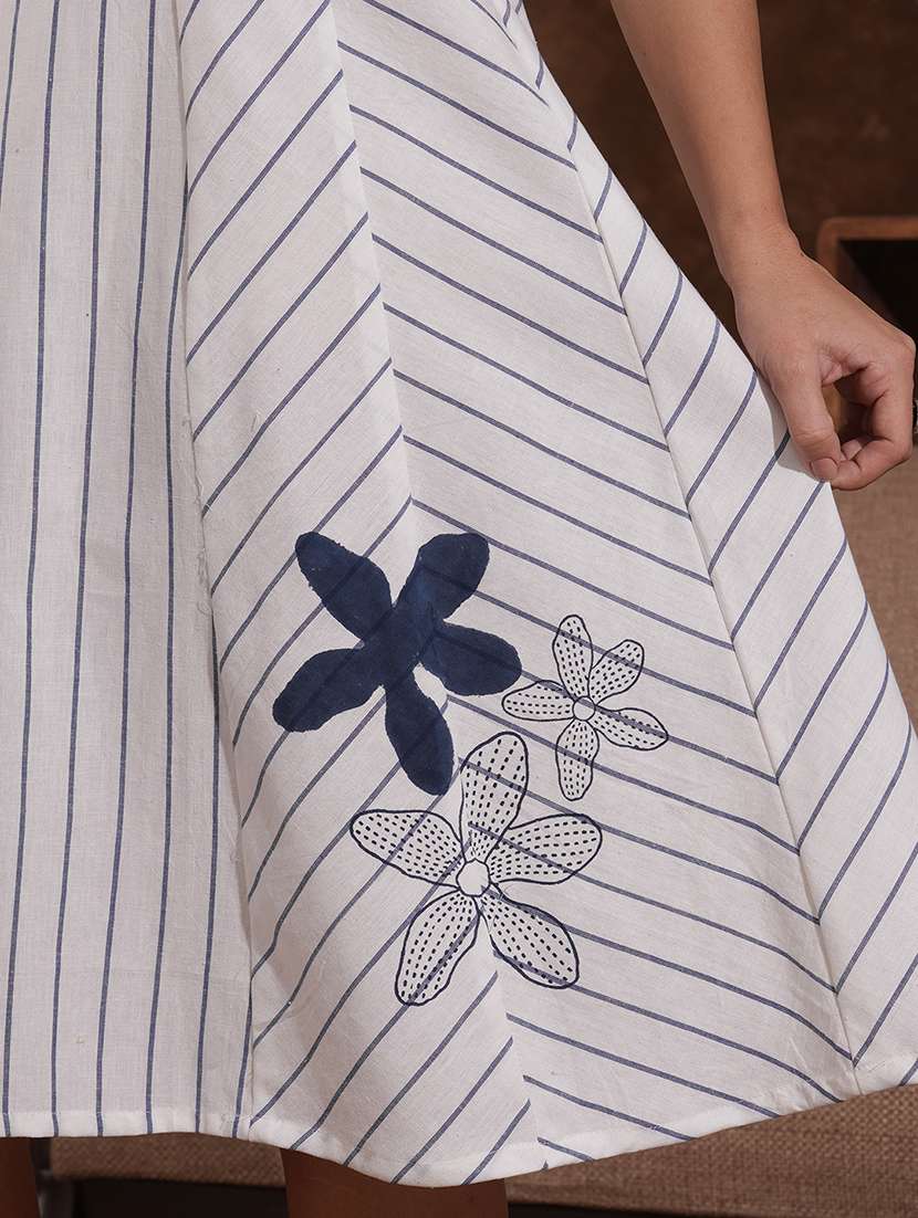 women printed sleeveless a-line dress - 22300572 -  Standard Image - 8