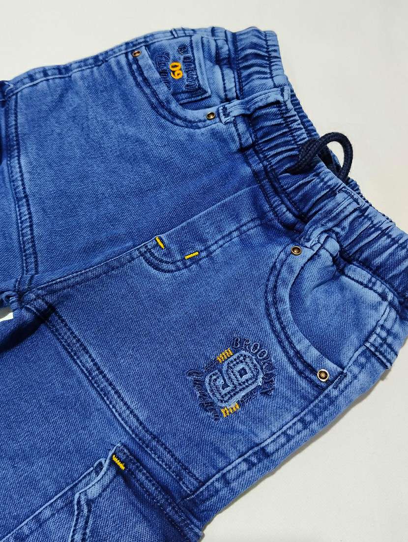 boys solid mid rise denim cargo jeans - 22300593 -  Standard Image - 3