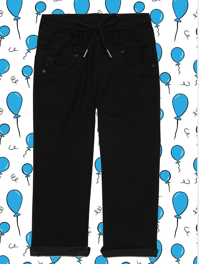 boys solid mid rise relaxed fit jean