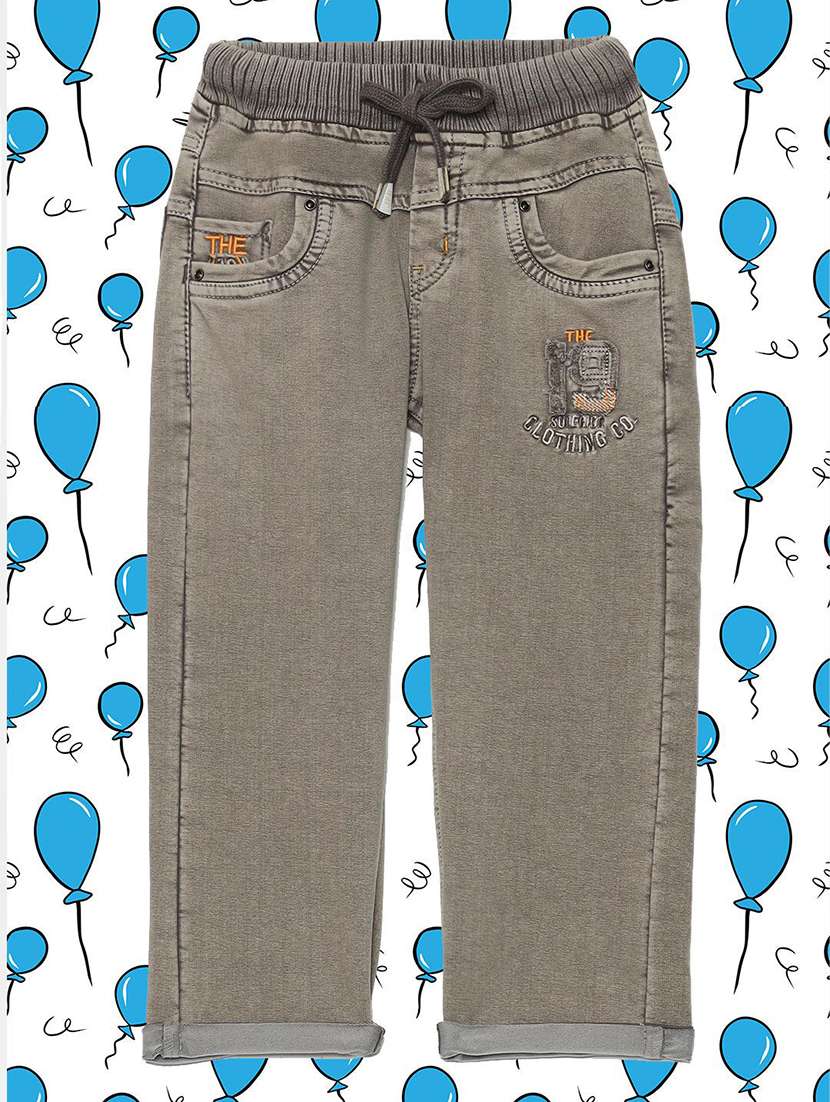 boys solid mid rise relaxed fit jean