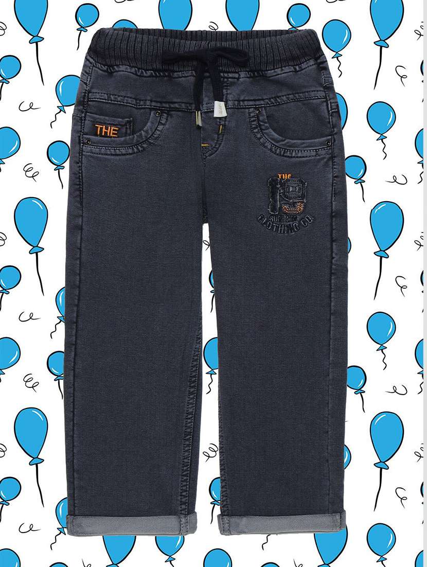 boys solid mid rise relaxed fit jean