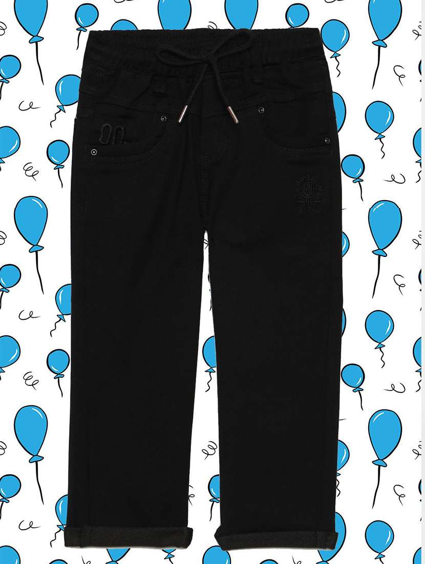 boys solid mid rise relaxed fit jean