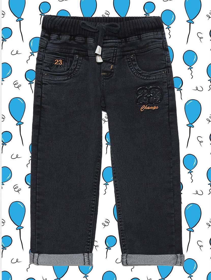 boys solid mid rise relaxed fit jean