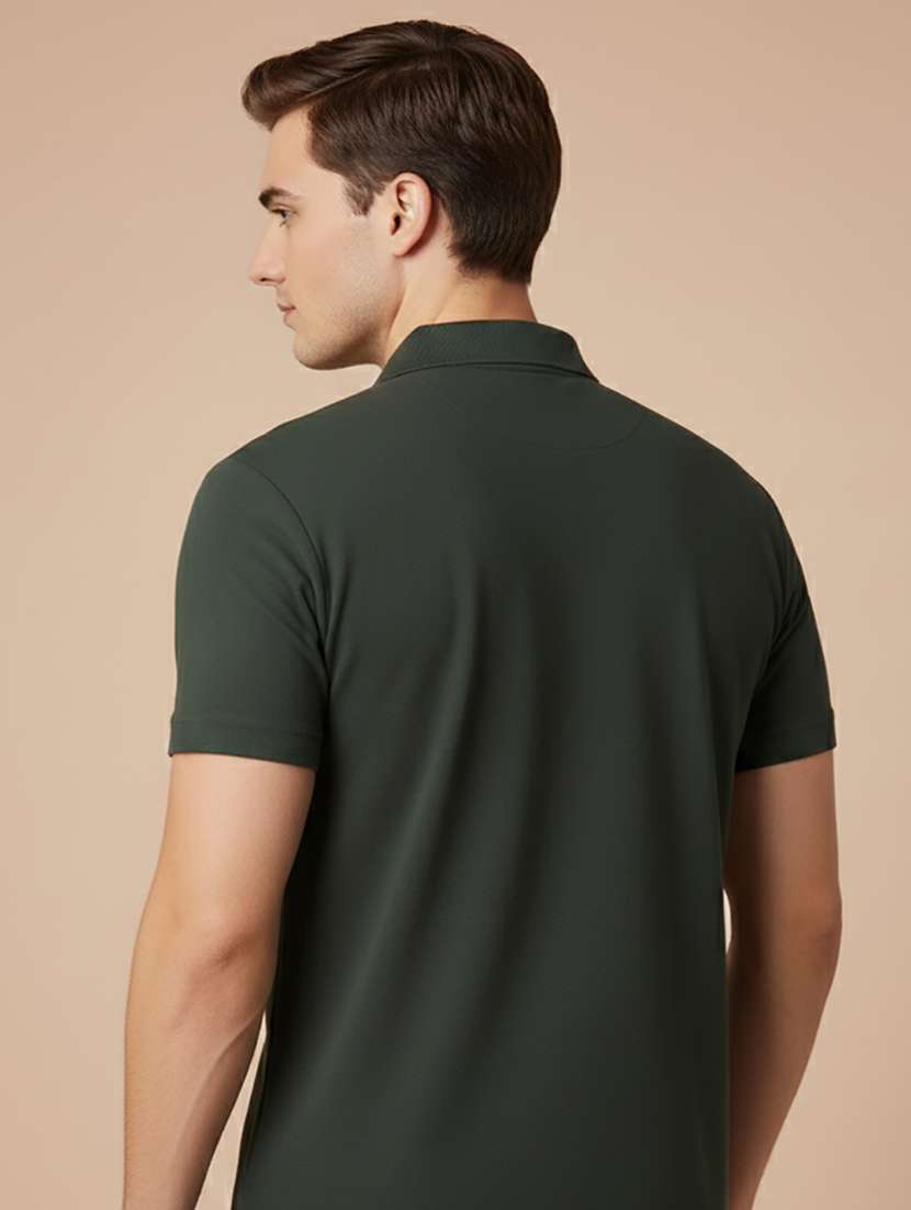 men solid short sleeve polo t-shirt - 22300820 -  Standard Image - 3