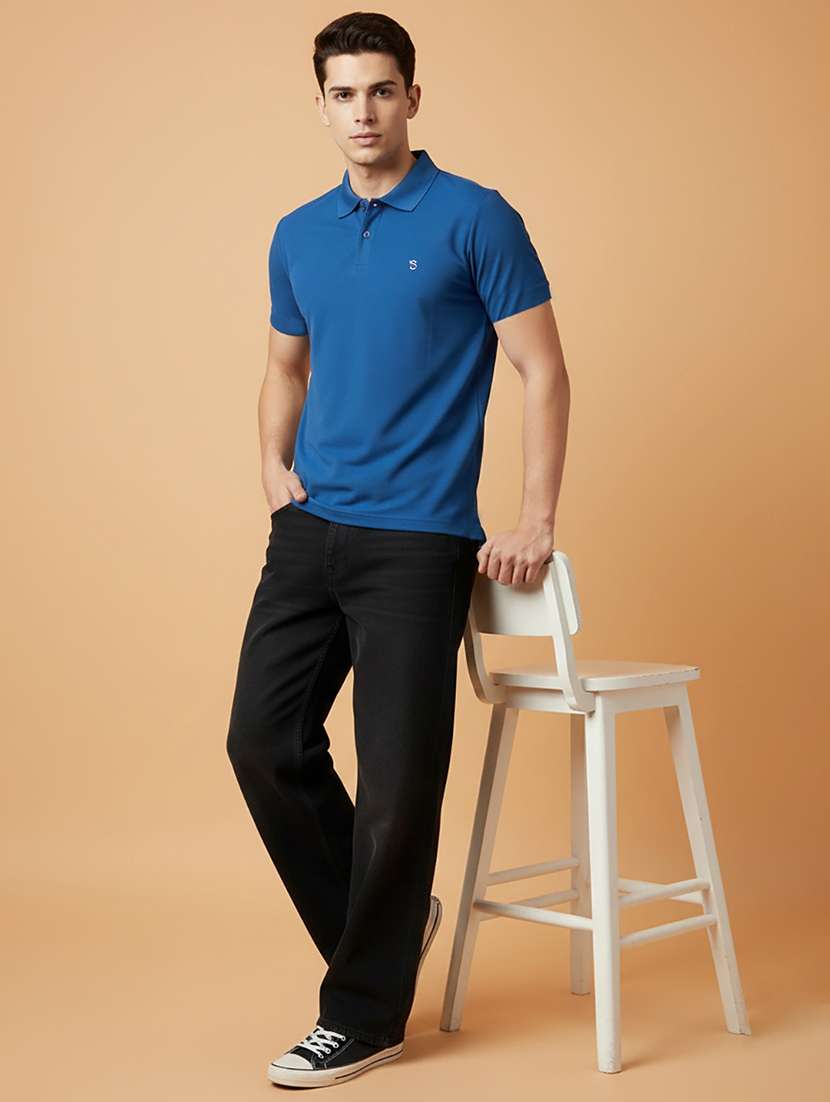 men solid short sleeve polo t-shirt - 22300824 -  Standard Image - 3