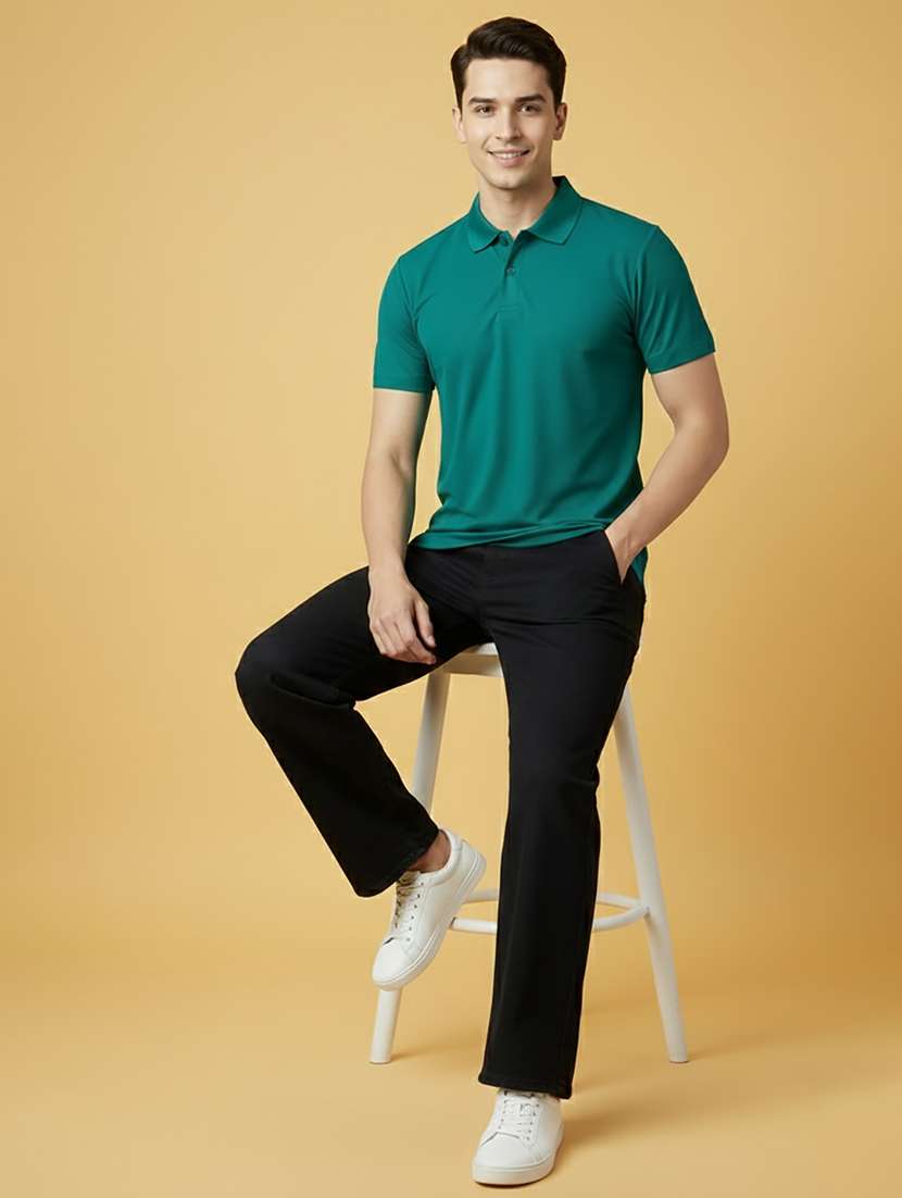 men solid short sleeve polo t-shirt - 22300833 -  Standard Image - 3