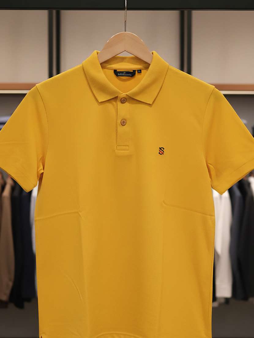 men solid short sleeve polo t-shirt - 22300843 -  Standard Image - 3