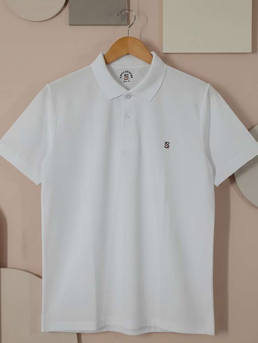 men solid short sleeve regular fit polo t-shirt - 22300849 -  Standard Image - 3