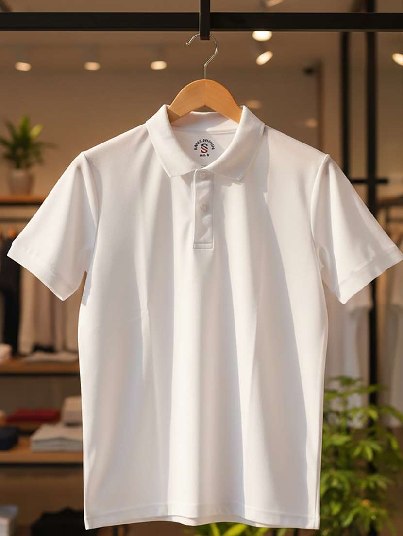 men solid short sleeve regular fit polo t-shirt - 22300860 -  Standard Image - 3