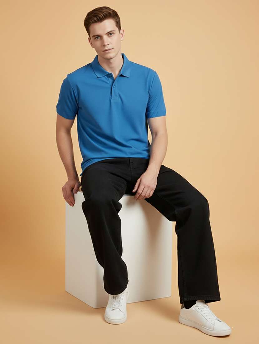 men solid short sleeve regular fit polo t-shirt - 22300883 -  Standard Image - 3