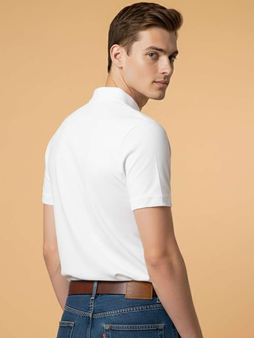 men solid short sleeve regular fit polo t-shirt - 22300884 -  Standard Image - 3