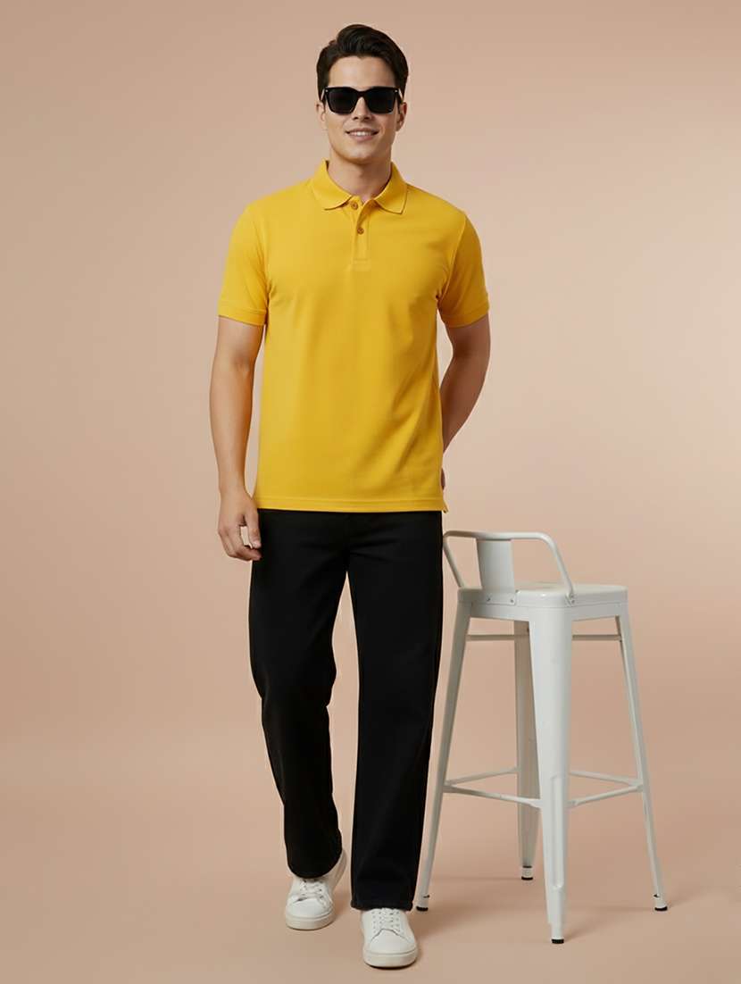 men solid short sleeve regular fit polo t-shirt - 22300885 -  Standard Image - 3