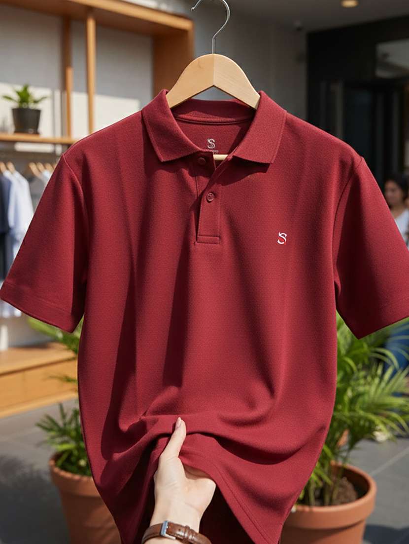 women solid short sleeve polo t-shirt - 22300898 -  Standard Image - 3