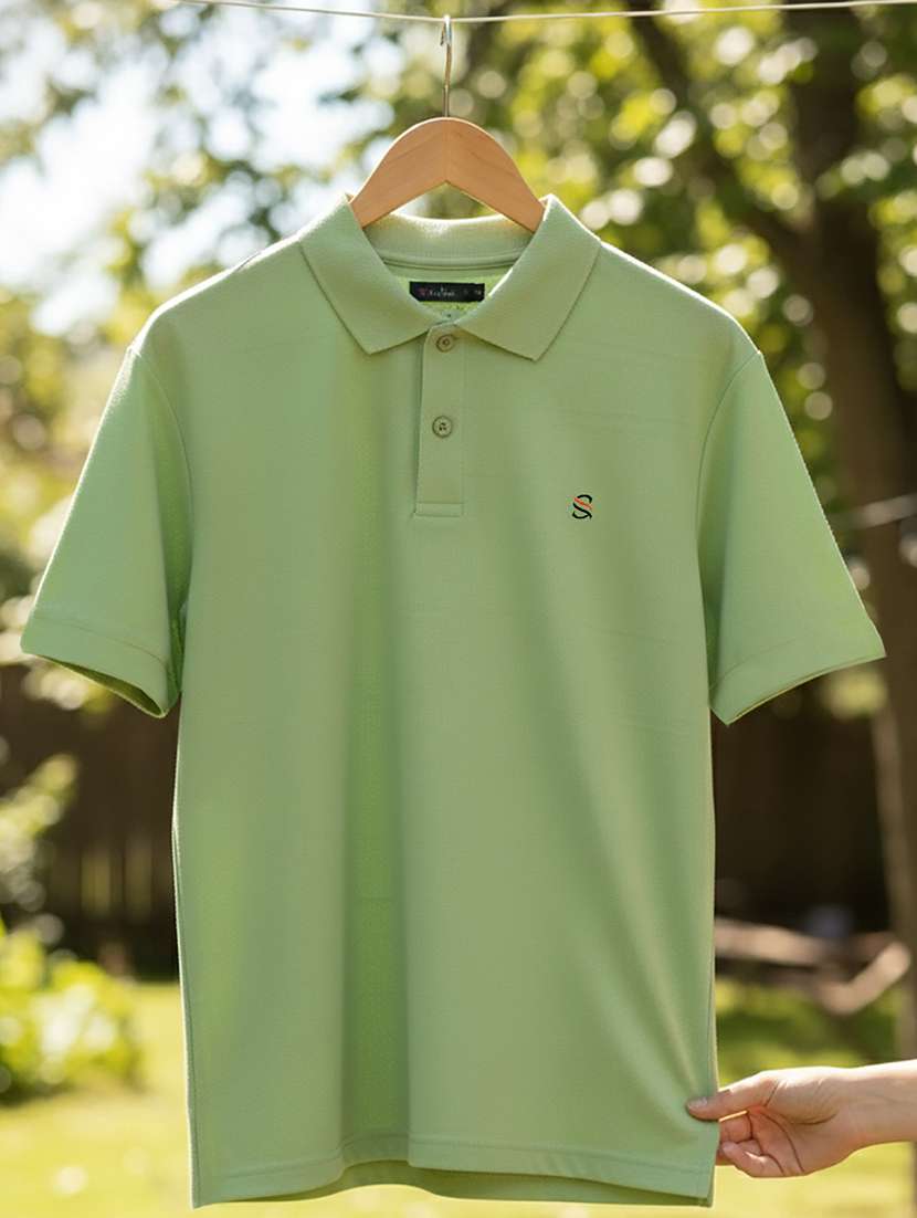 women solid short sleeve polo t-shirt - 22300902 -  Standard Image - 3